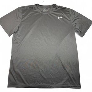 NIKE Dri FIT TEE Mens Large Black‎ Short Sleeve Athletic Performance T Shirt Gym